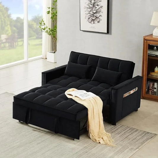 3 in 1 Convertible Sleeper Loveseat Futon Sofa Couch With Pullout Bed